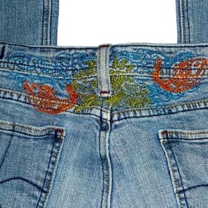 Embroidered Koi Design Vigoss Flare Jeans 11/12